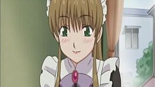 Аниме горничная получает мокрую киску, фантазируя - порно видео